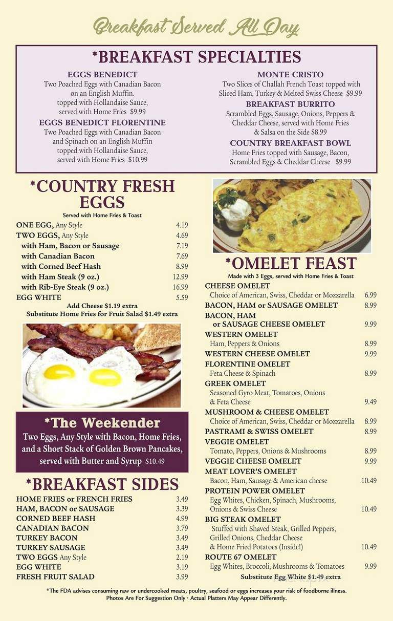 67 Family Diner - Seymour, CT menu_pic