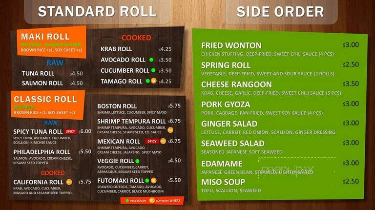 U Roll Sushi - Orlando, FL menu_pic