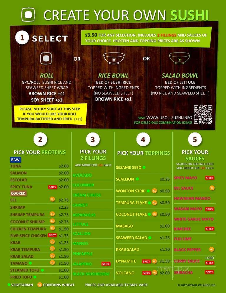 U Roll Sushi - Orlando, FL menu_pic