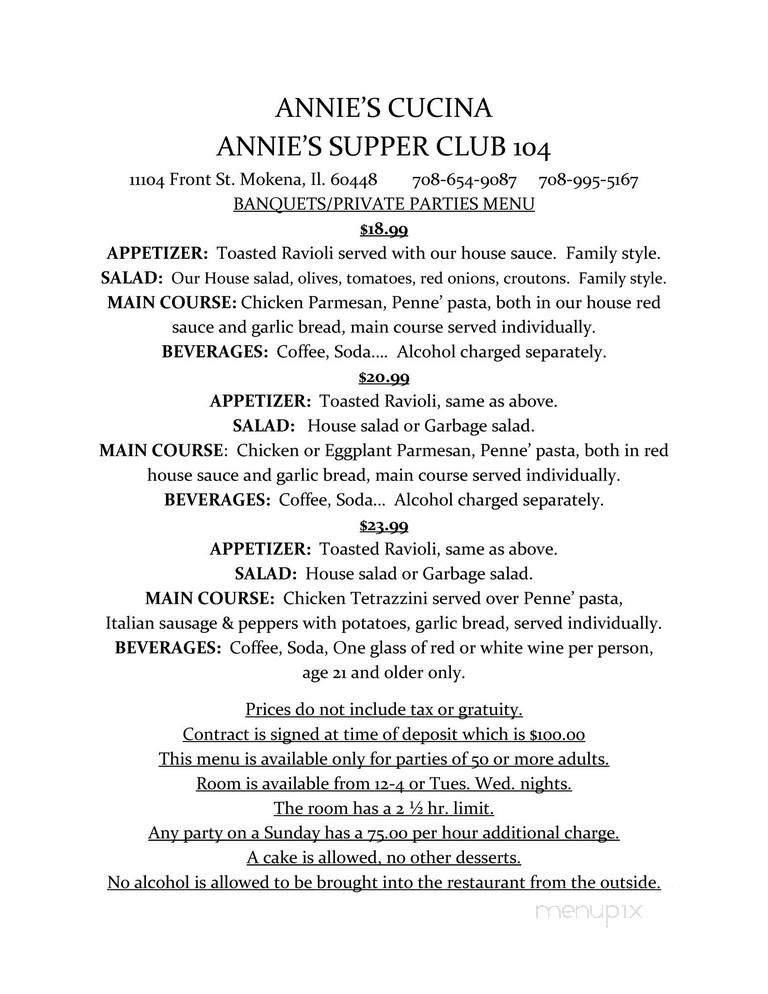 Annie's Cucina - Mokena, IL