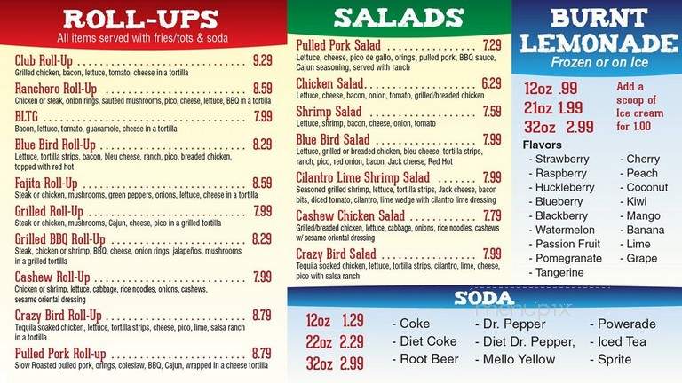 Burnt Lemon Grill - Jerome, ID menu_pic