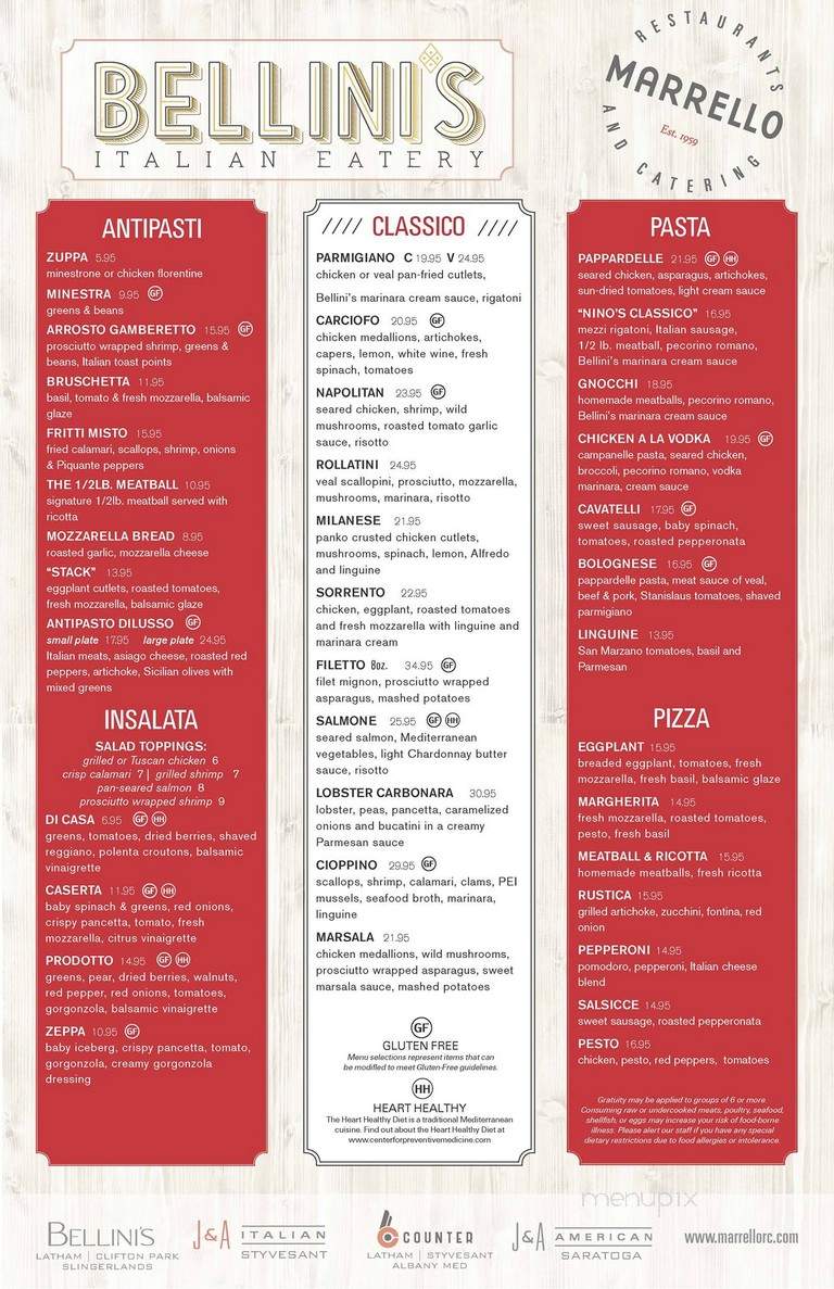 Bellini's Italian Eatery - Latham, NY menu_pic