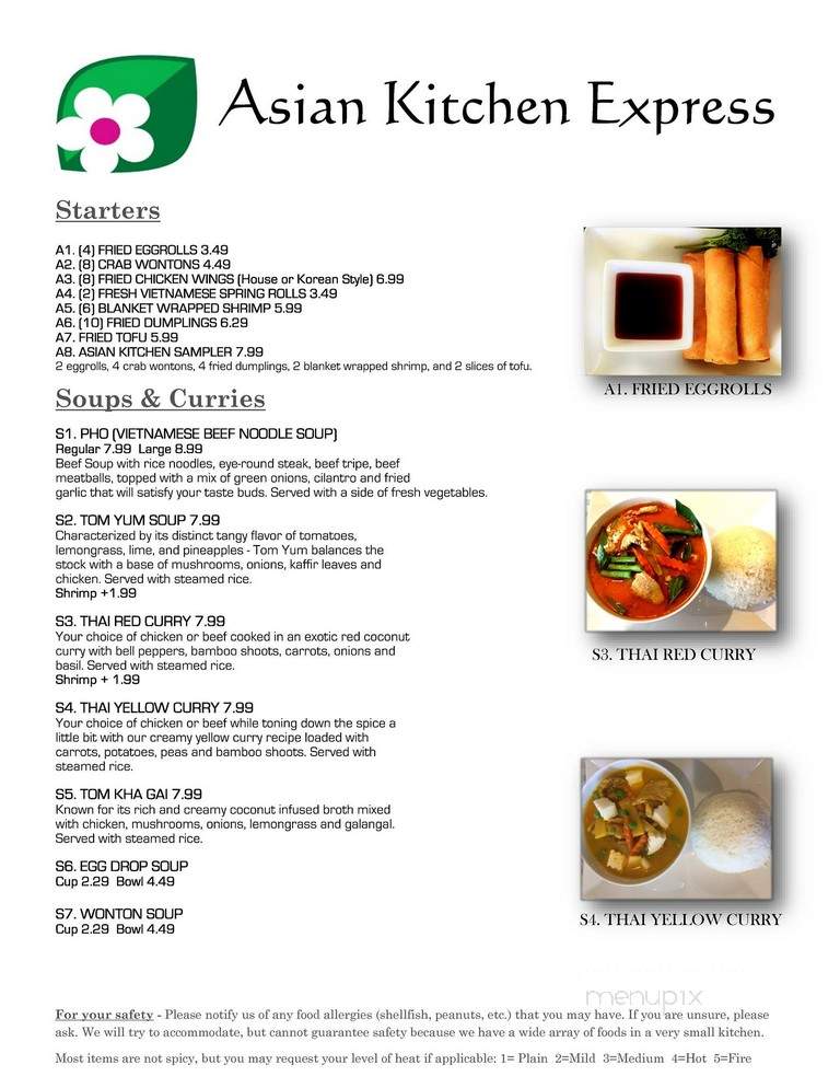 The Asian Kitchen - Spiro, OK menu_pic