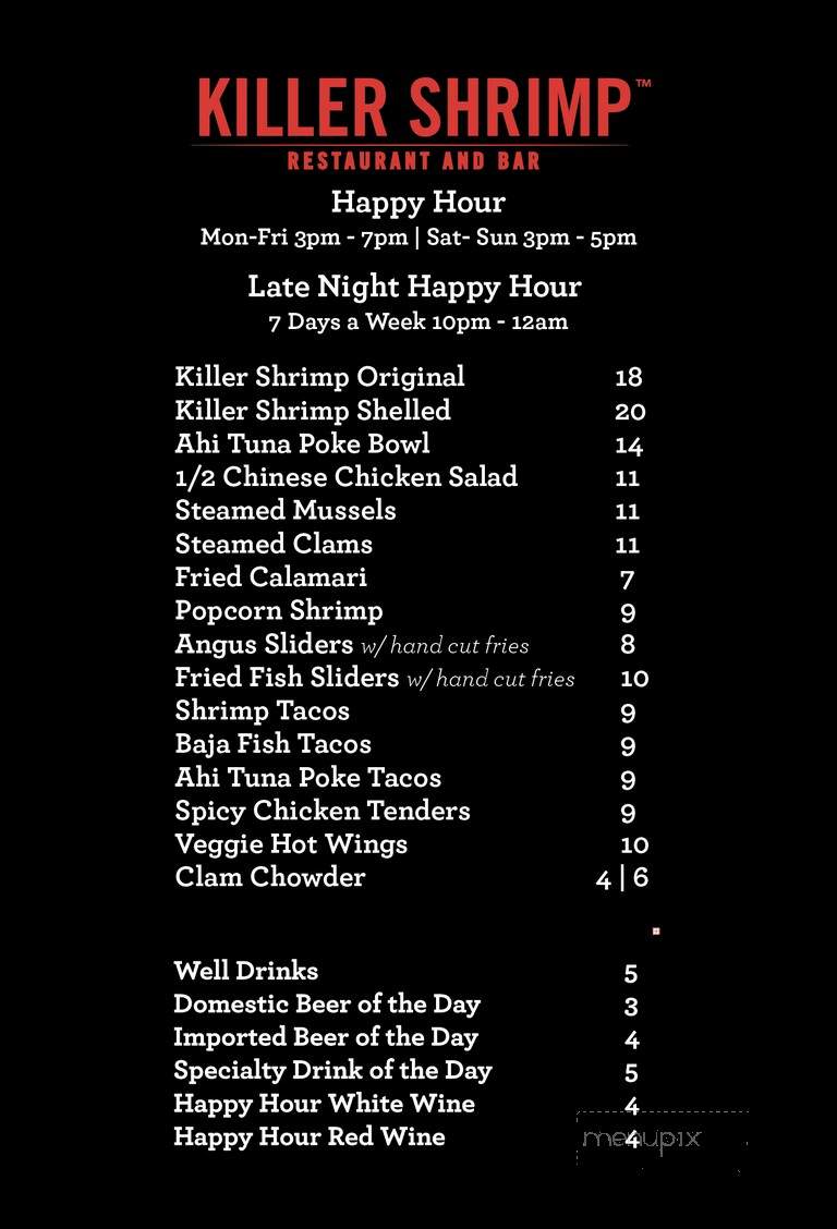 Killer Shrimp - Hermosa Beach, CA menu_pic