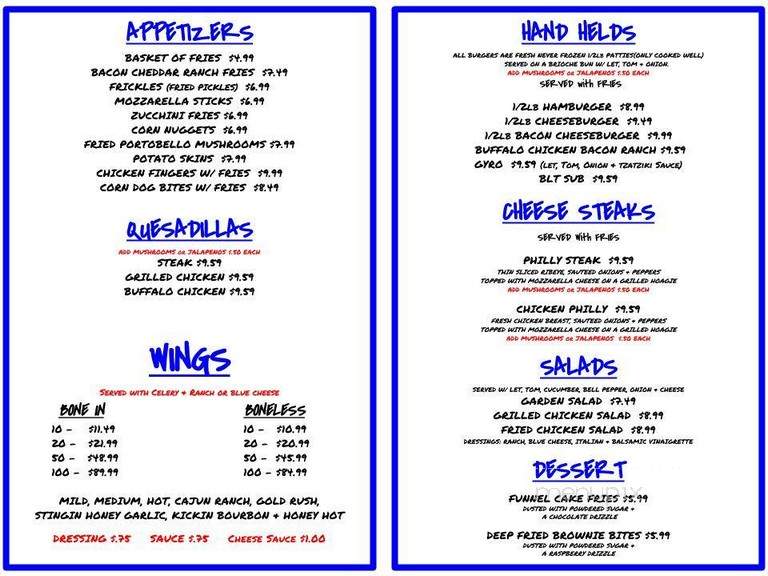 Rackem Up Billiards & Sports Bar - Jacksonville, FL menu_pic