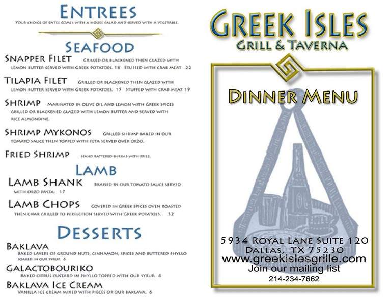 Greek Isles Grill & Taverna - Dallas, TX
