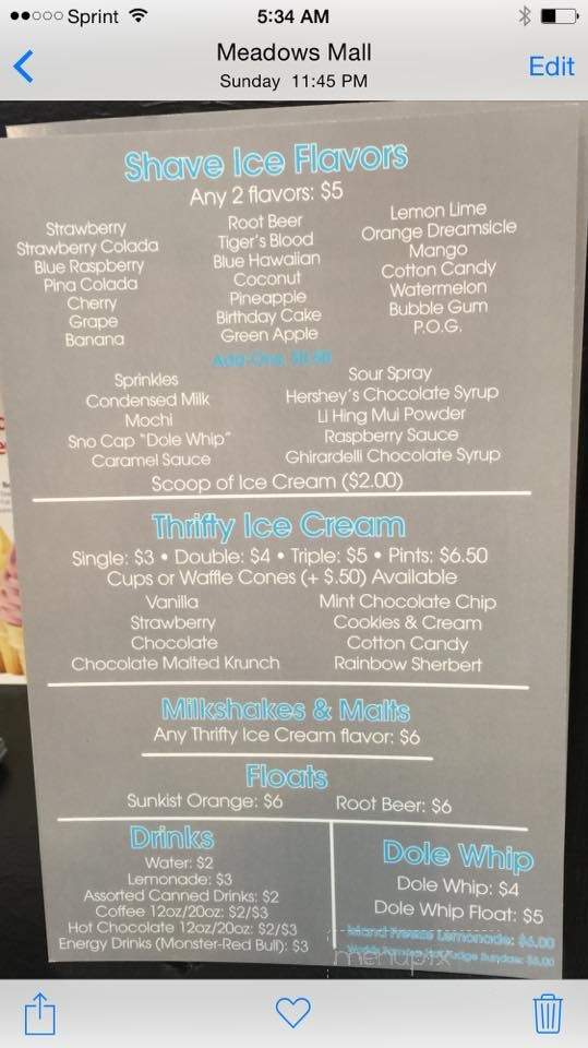Lab Real Hawaiian Shave - Las Vegas, NV menu_pic