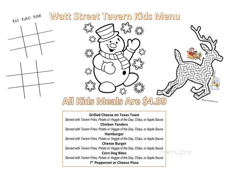 Watt Street Tavern - Circleville, OH menu_pic