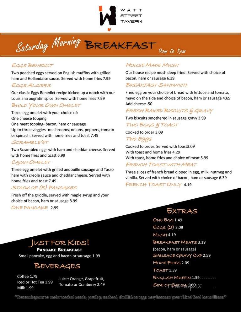 Watt Street Tavern - Circleville, OH menu_pic