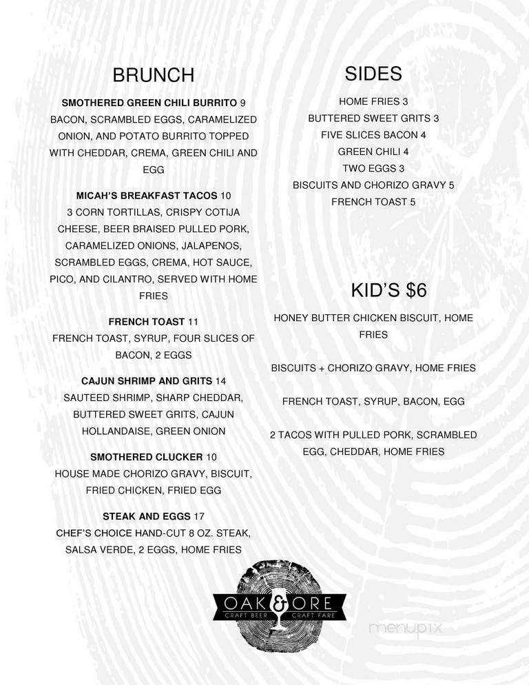 Oak & Ore - Oklahoma City, OK menu_pic