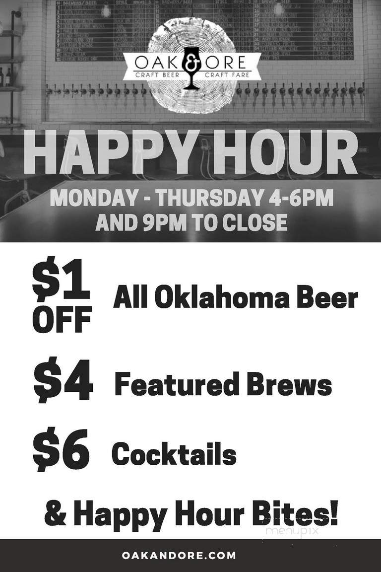 Oak & Ore - Oklahoma City, OK menu_pic