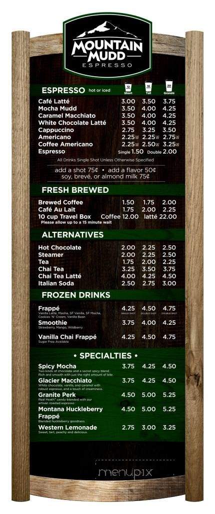 Mountain Mudd - Billings, MT menu_pic