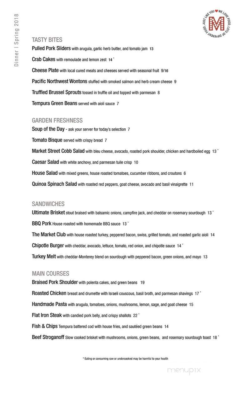 The Market St - Kirkland, WA menu_pic