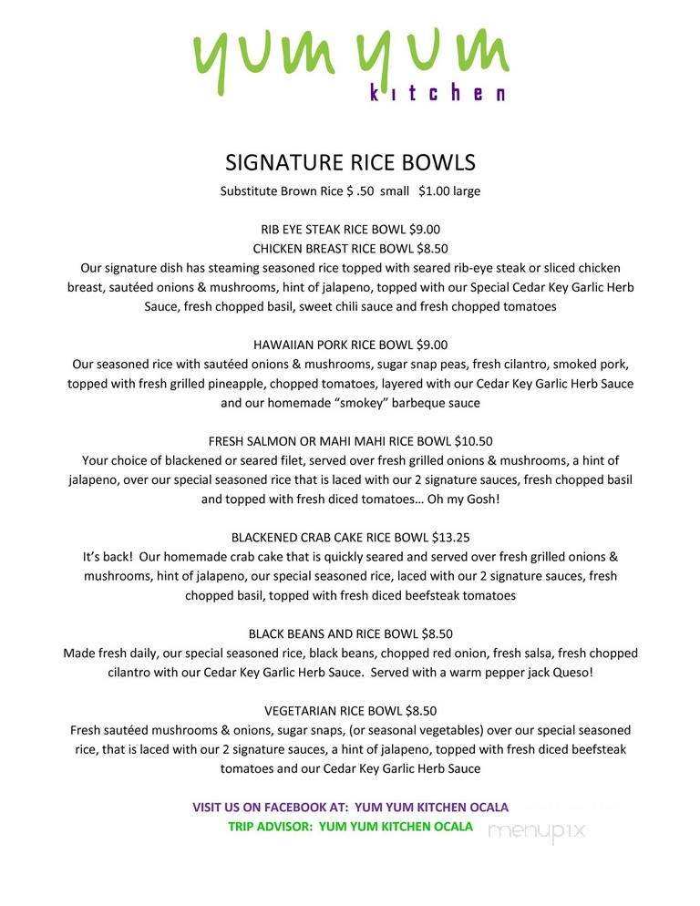 Yum Yum Kitchen - Ocala, FL menu_pic