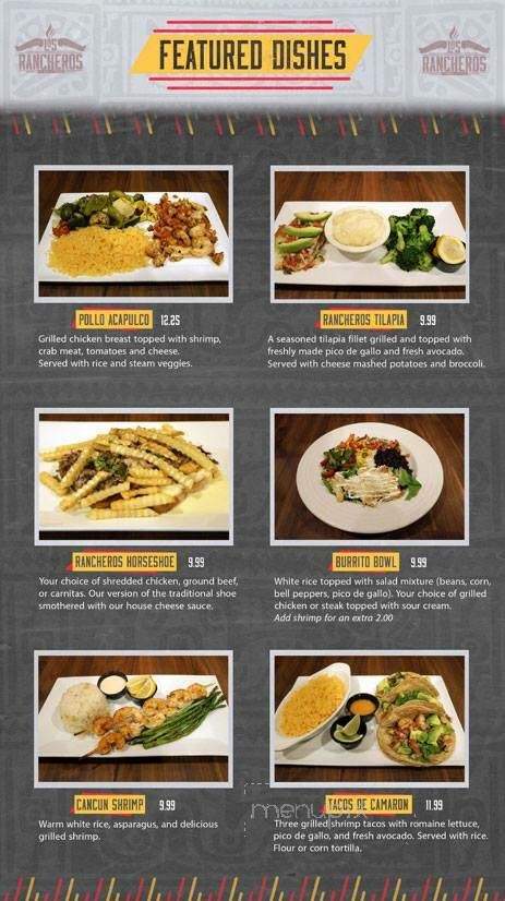 Los Rancheros - Taylorville, IL menu_pic