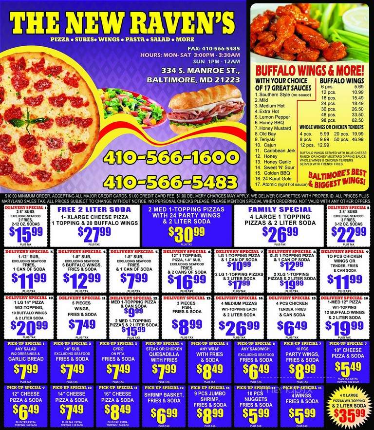 New Ravens Pizza - Baltimore, MD