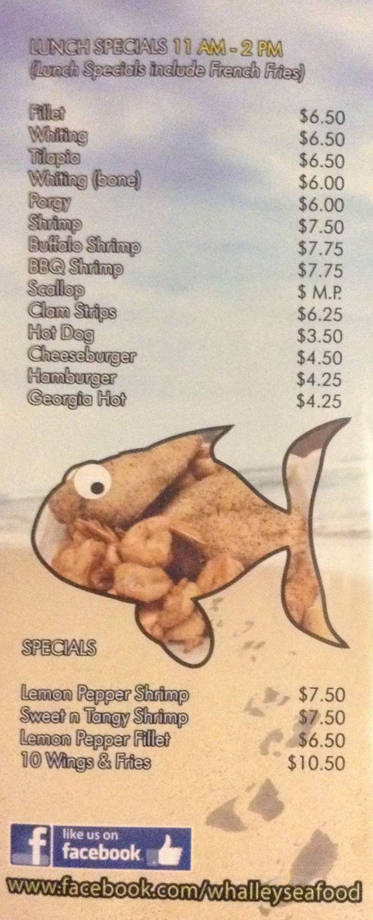 Whalley's Seafood - New Haven, CT menu_pic