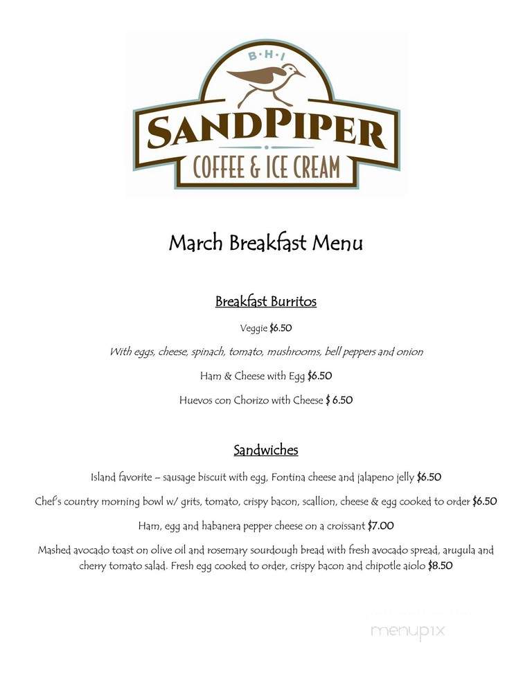 Sandpiper Coffee & Ice Cream - Bald Head Island, NC