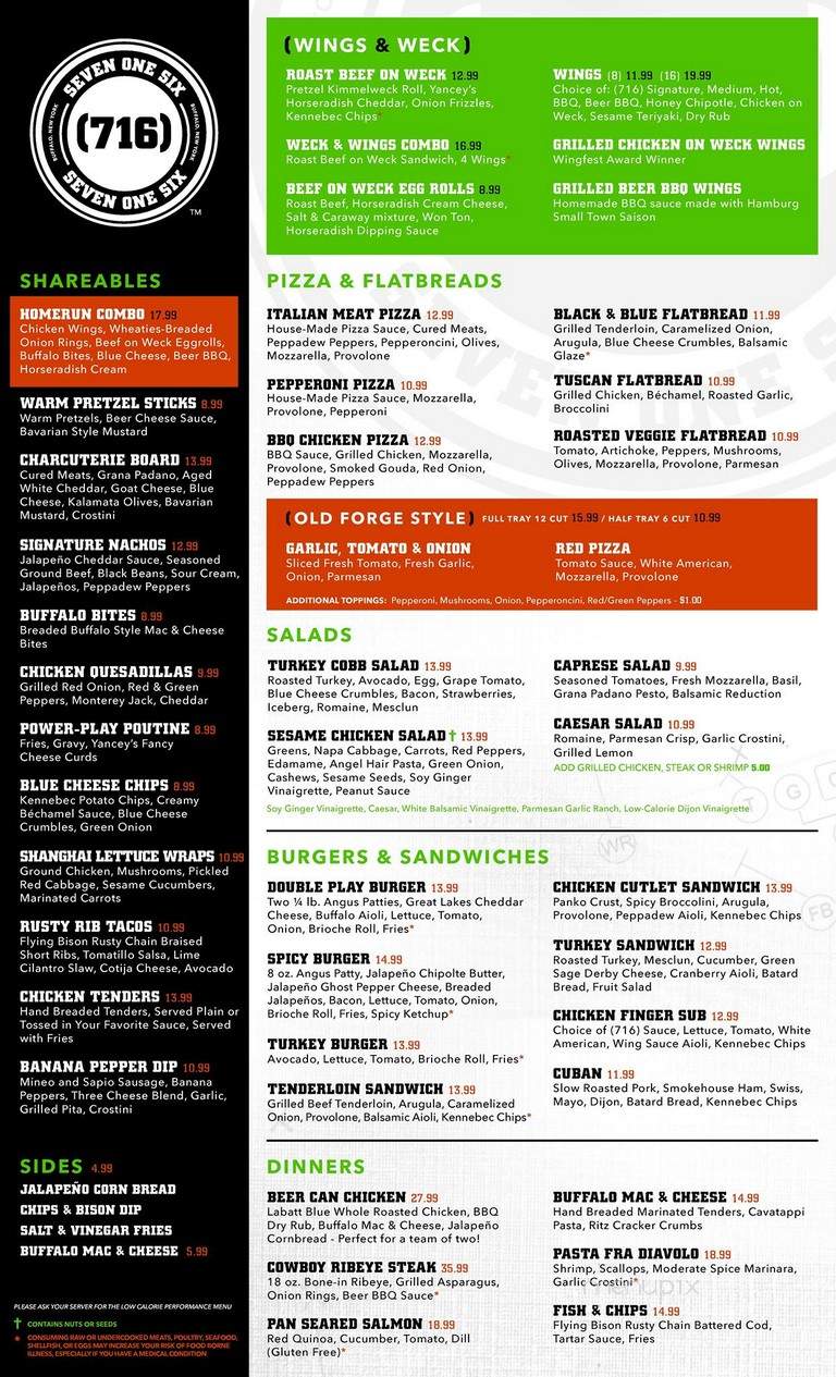 (716) Food and Sport - Buffalo, NY menu_pic