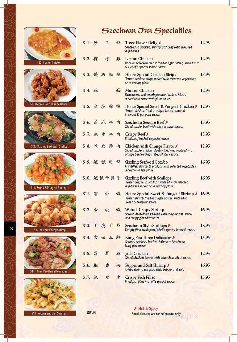 Szechwan Inn - Los Angeles, CA menu_pic