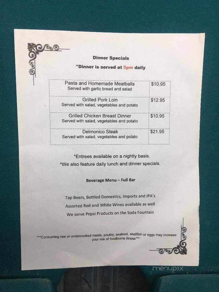 The Barn - Muncy Valley, PA menu_pic