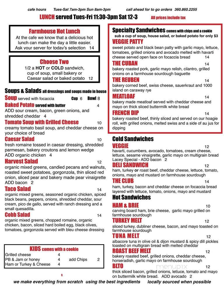 Borrowed Kitchen Bakery - Kingston, WA menu_pic
