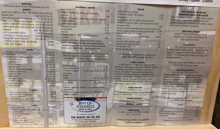 The Bakery - Berlin, CT menu_pic