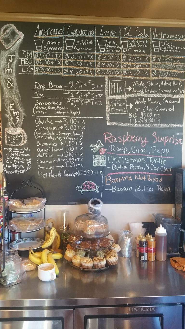 Jim & Em's Coffee - Muskogee, OK menu_pic