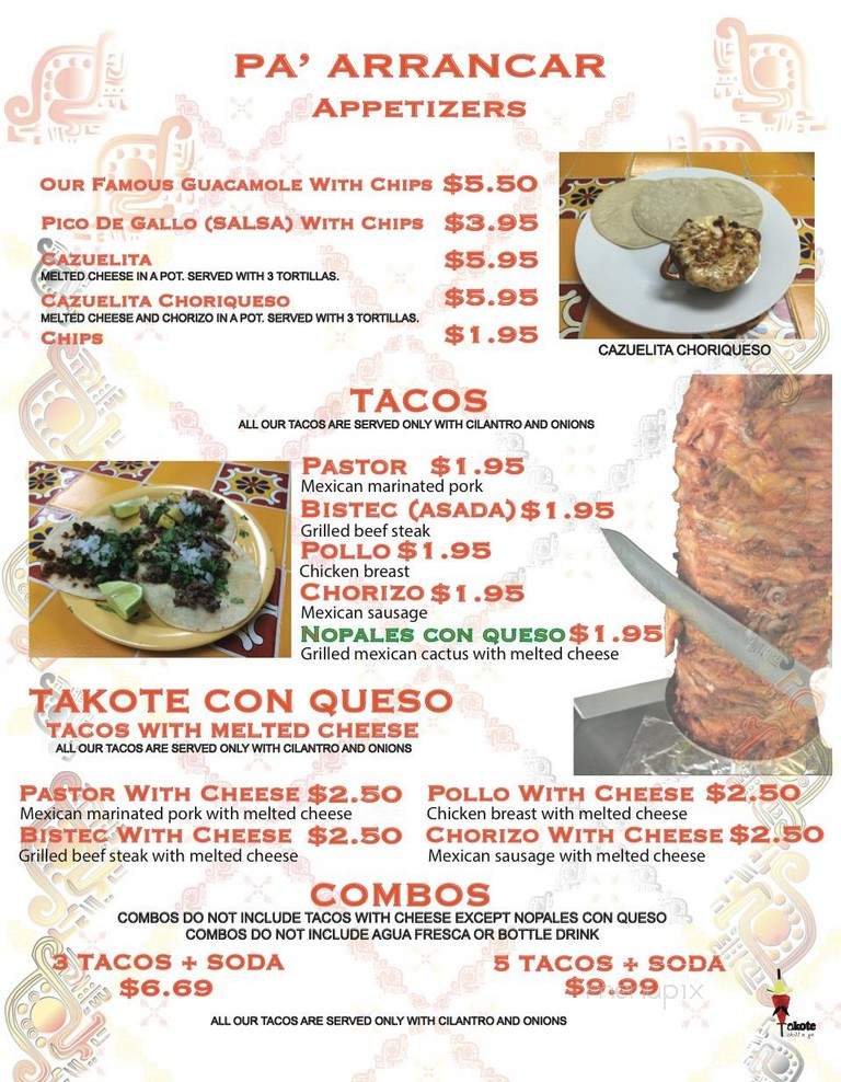 Takote Chill n Go - Margate, FL menu_pic