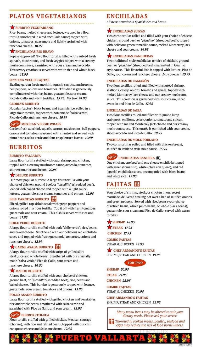 Puerto Vallarta - Orange, CT menu_pic