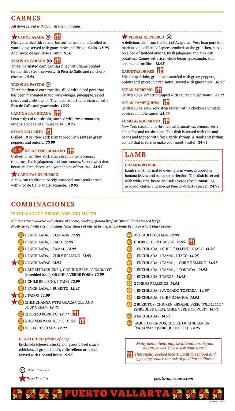 Puerto Vallarta - Orange, CT menu_pic