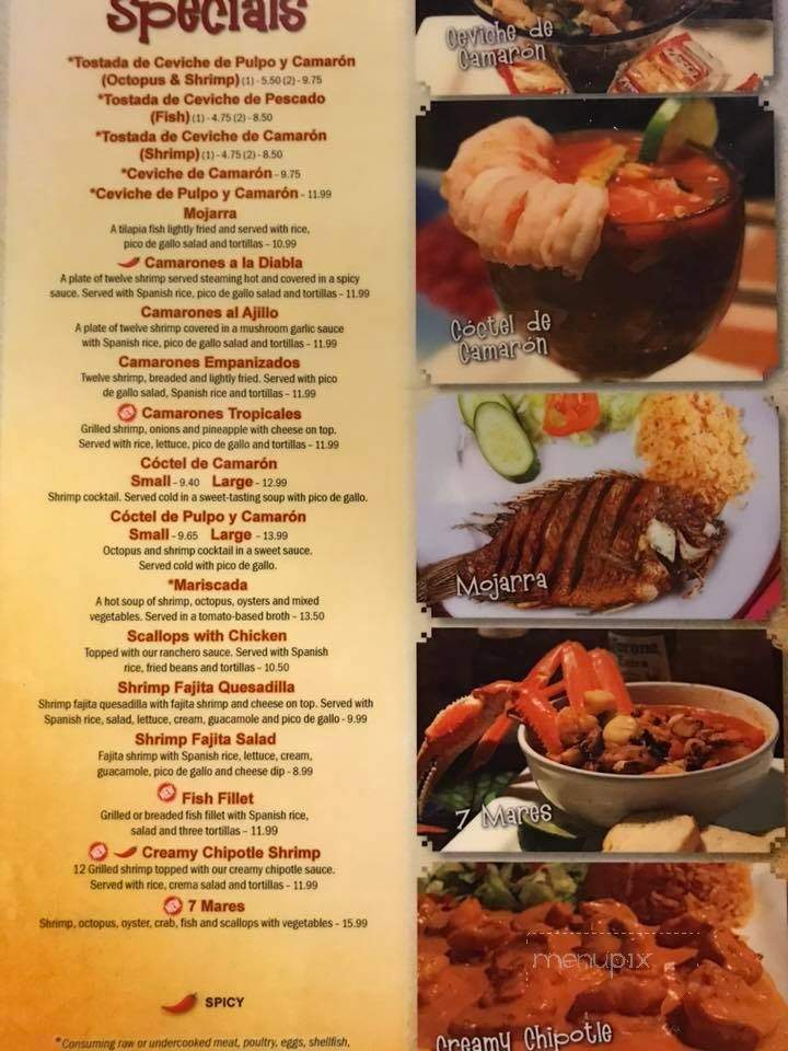7 Hermanos - Johnson City, TN menu_pic