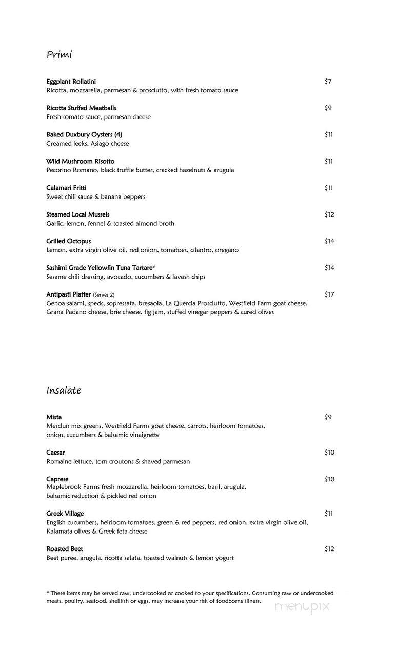 Amelia's - Stoughton, MA menu_pic