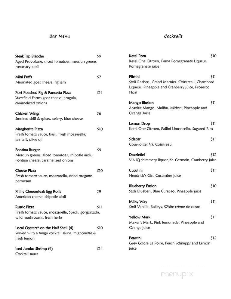 Amelia's - Stoughton, MA menu_pic