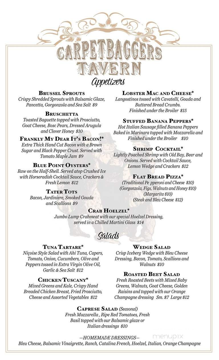 Twelve Oaks Restaurant & Tavern - Brownsville, PA menu_pic