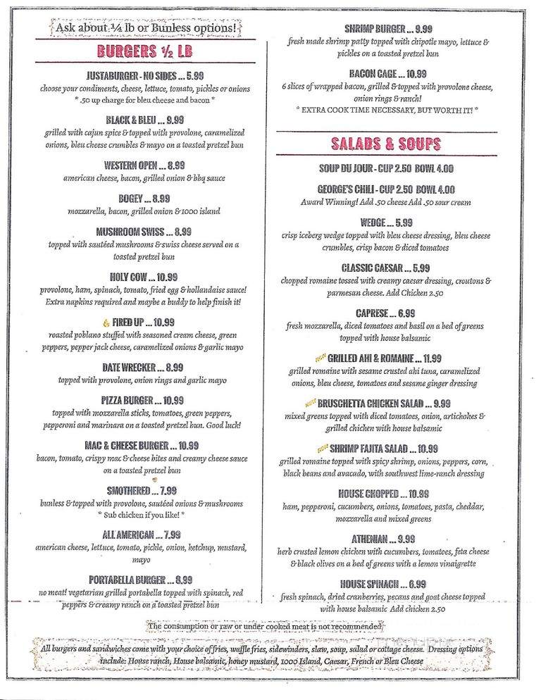 Billy Goat 9 & Dine - New Carlisle, IN menu_pic