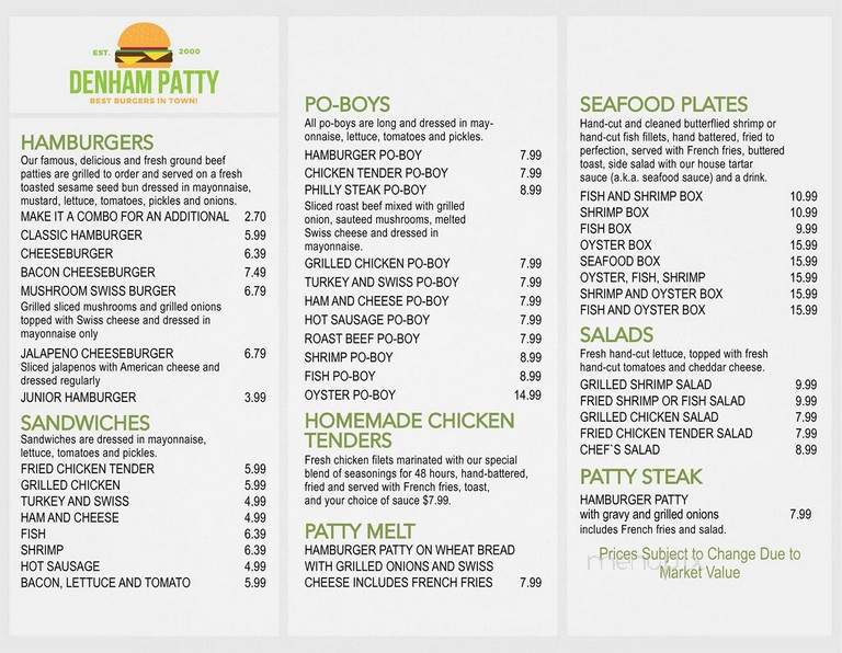 Local Gourmet Sandwiches - Denham Springs, LA menu_pic