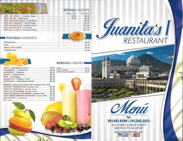 Juanitas Restarant - Union City, NJ menu_pic