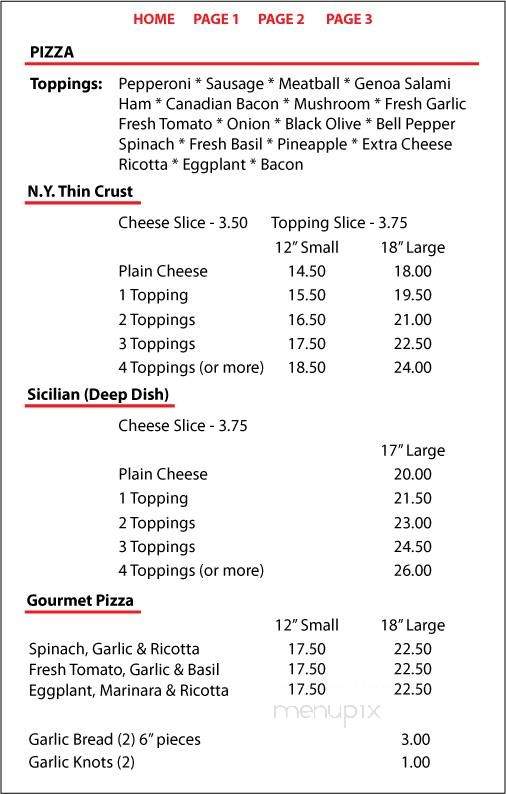 NY Pizza Shack - Los Angeles, CA menu_pic