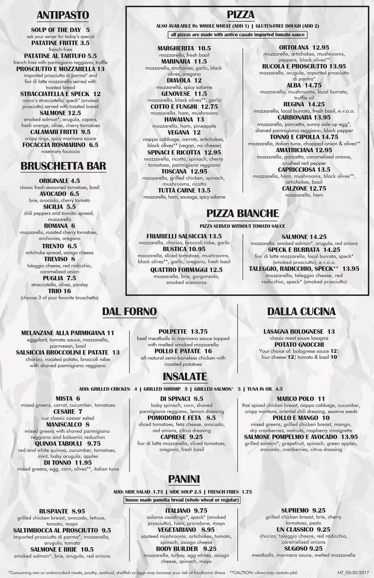 Spris Artisan Pizza - Miami, FL menu_pic