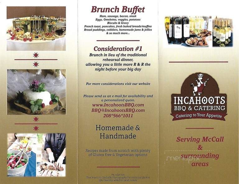 Incahoots BBQ - Mccall, ID menu_pic