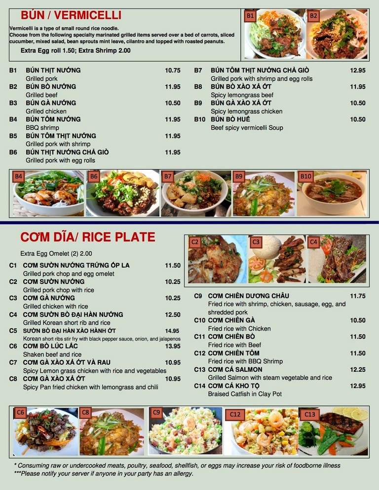Pho Bq - West Springfield, MA menu_pic