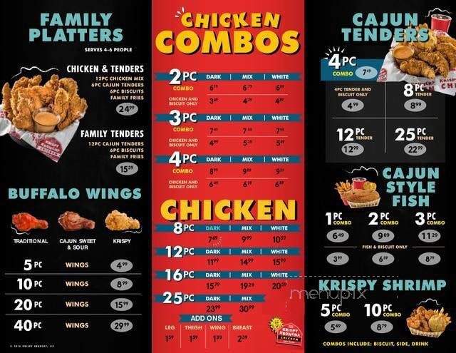 Krispy Krunchy Chicken - Branford, FL menu_pic