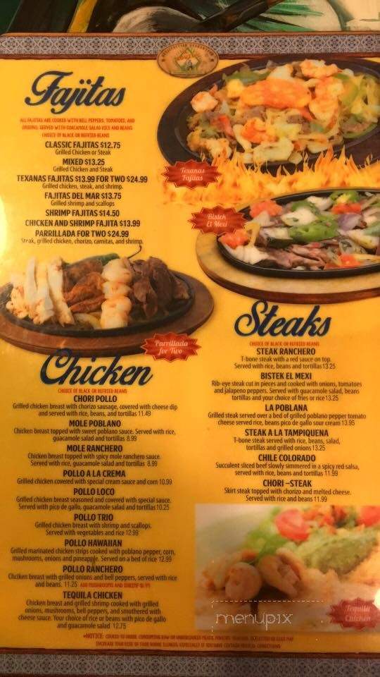 El Tequila - Jacksonville, NC menu_pic