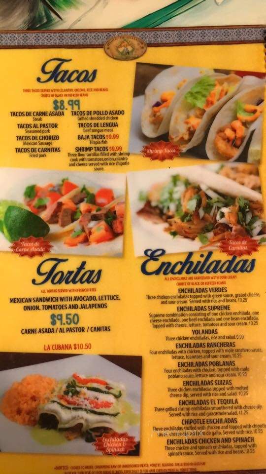 El Tequila - Jacksonville, NC menu_pic