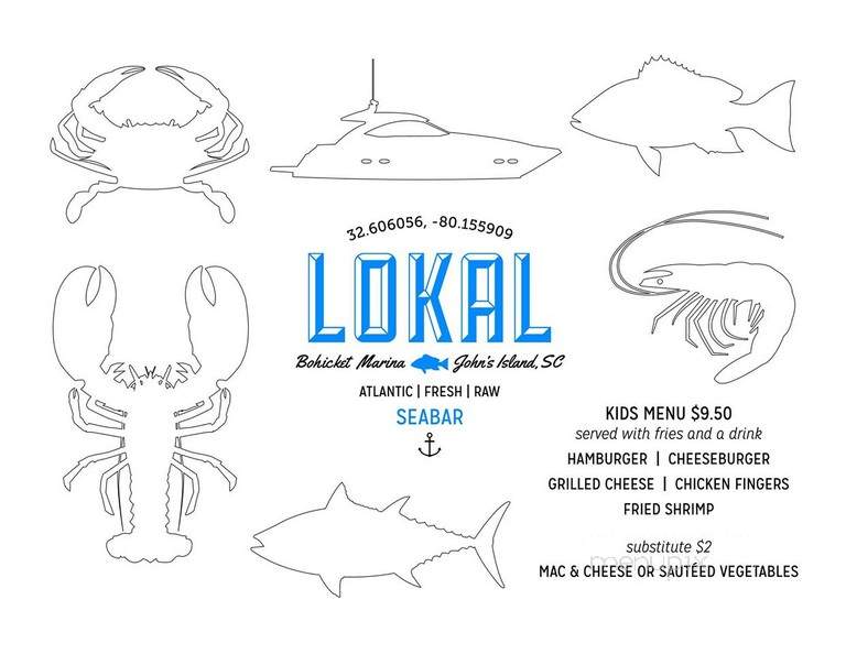 Lokal Seabar - Johns Island, SC menu_pic