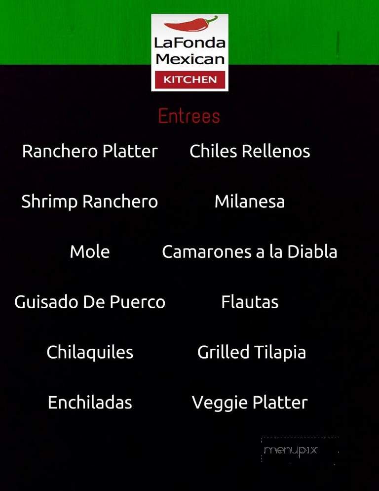 La Fonda Mexican Kitchen - Romeo, MI menu_pic