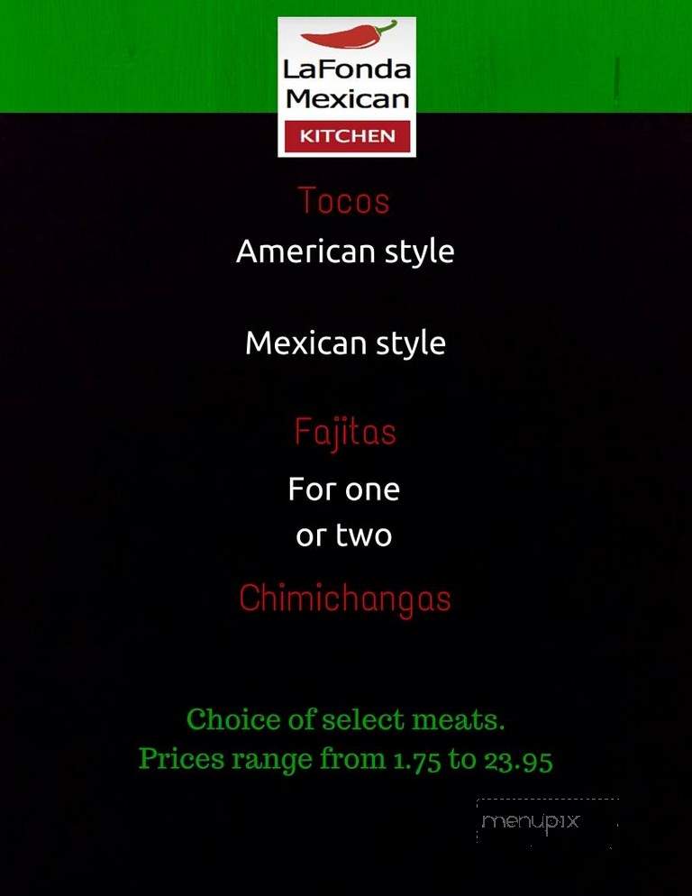 La Fonda Mexican Kitchen - Romeo, MI menu_pic
