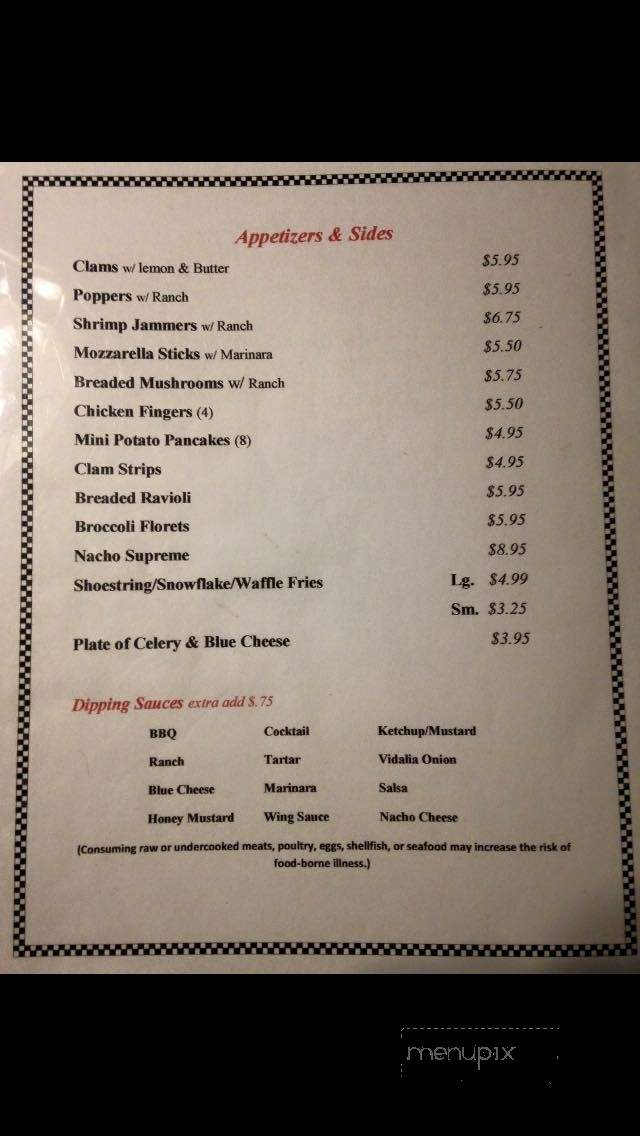Wheels Bar & Grill - Nuangola, PA menu_pic