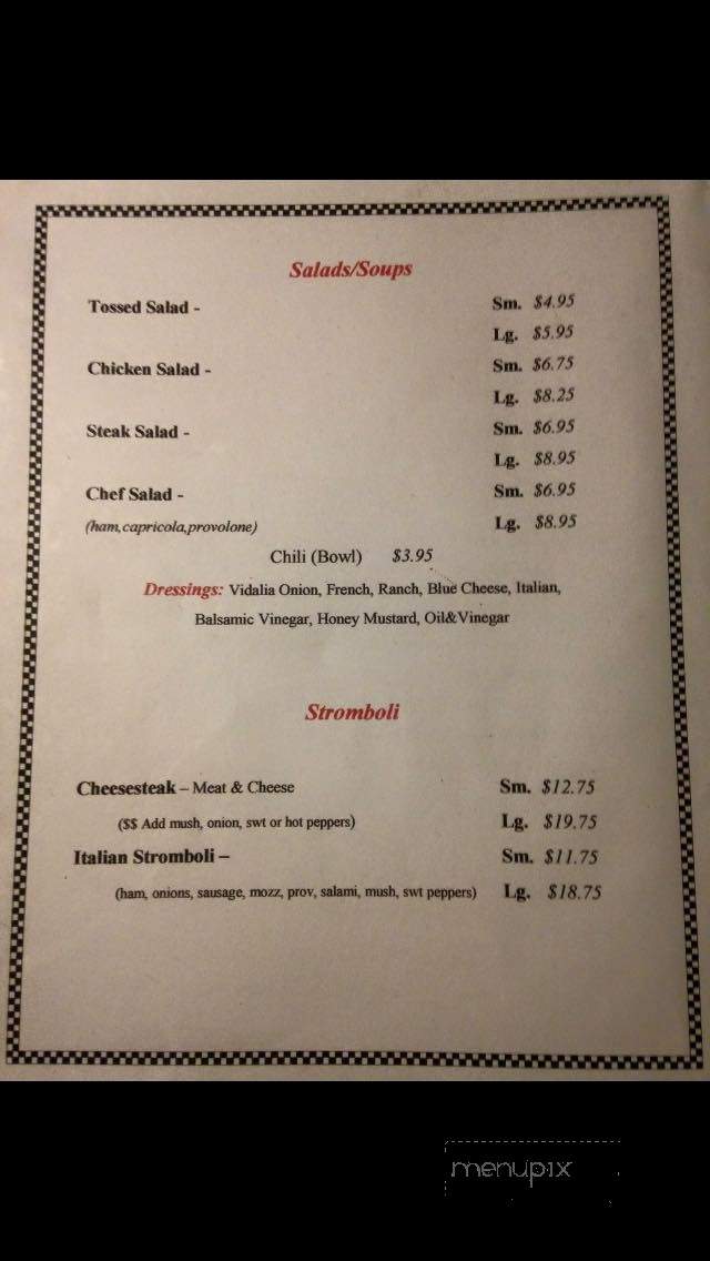 Wheels Bar & Grill - Nuangola, PA menu_pic